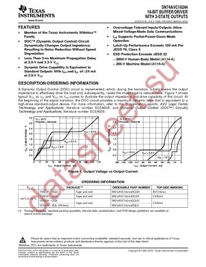 74AVC16244DGVRE4 datasheet  